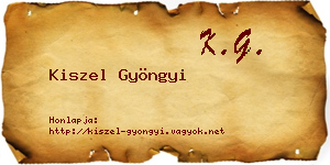 Kiszel Gyöngyi névjegykártya