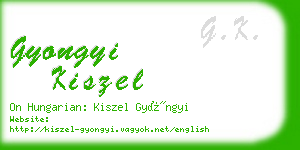 gyongyi kiszel business card